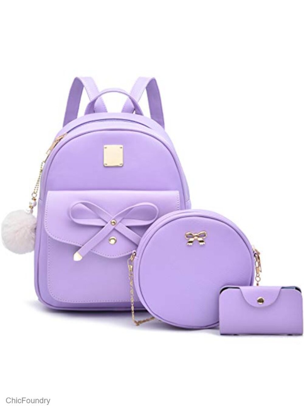 PU Leather Fashion Backpack Purse Rucksack for Women Adjustable Straps Travel